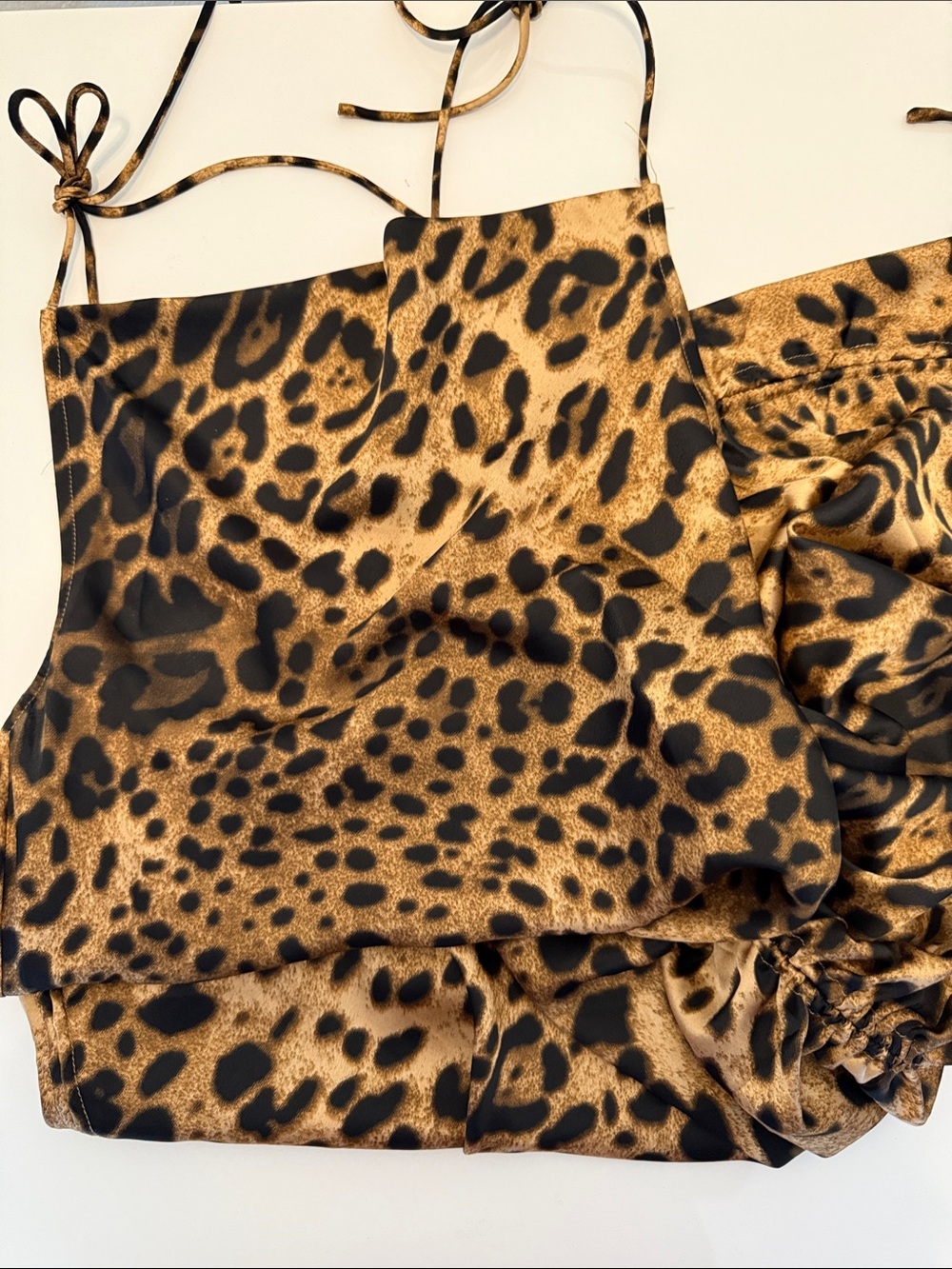 Satin Leopard Dress
